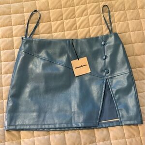 Superdown Lucy Faux Leather Mini Skirt